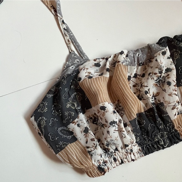 Altar’d State Patchwork Crop Top Bandeau - Picture 3 of 6